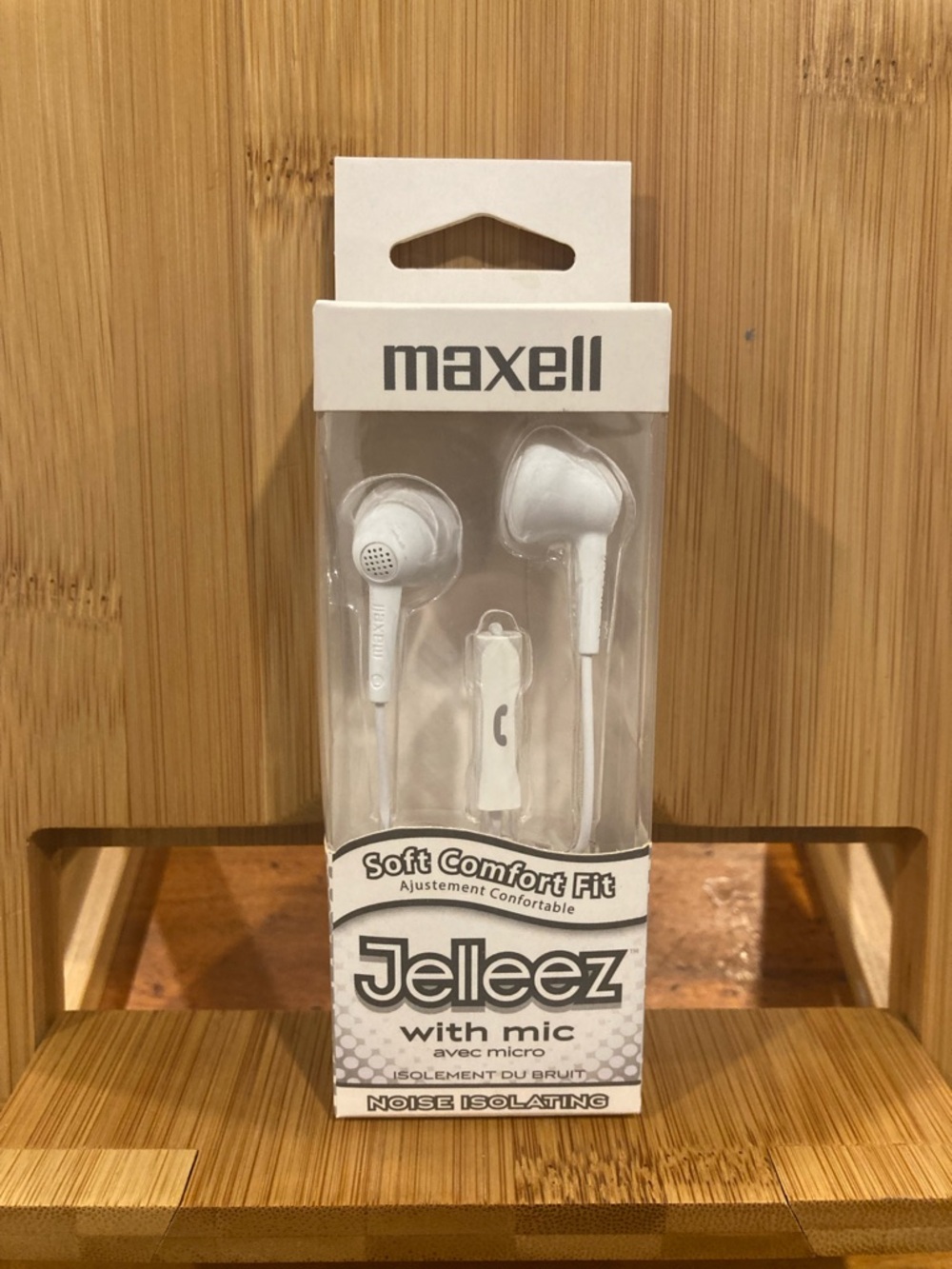 Maxell Jelleez Soft Comfort Fit Earbuds with Mic - White
